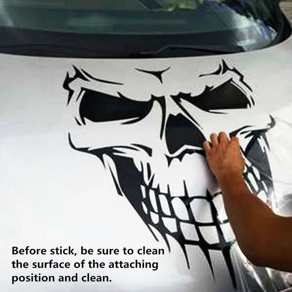 Dsycar 1PCS Large Size 59x53cm Skull Head Stickers Decals