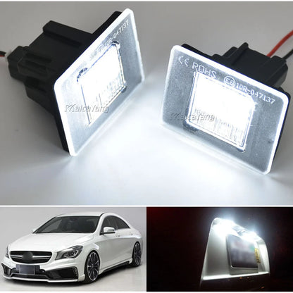 For Mercedes Benz A W176 Cla 2PCS License Plate C117 Cls W218 Gl