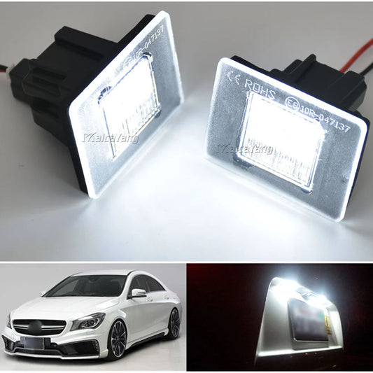 For Mercedes Benz A W176 Cla 2PCS License Plate C117 Cls W218 Gl