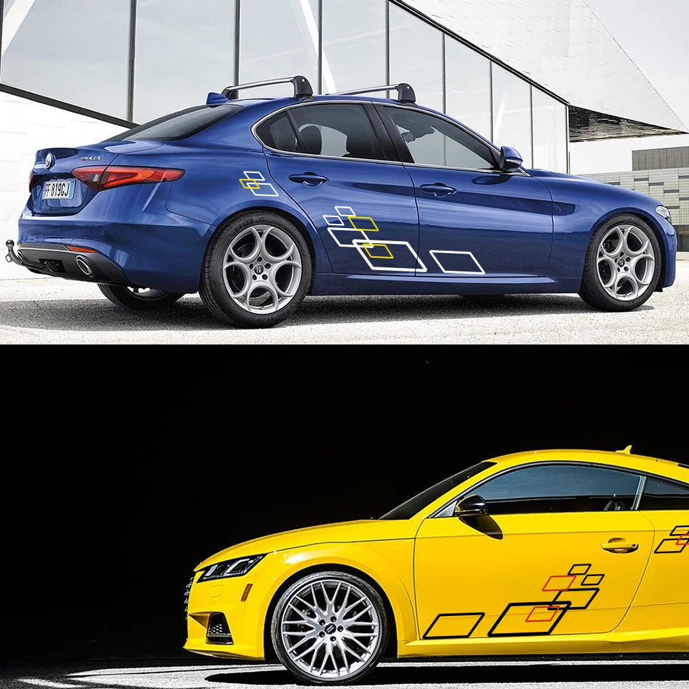 2PCS Sticker Both Side Body Vinyl Film Stylish Personalized