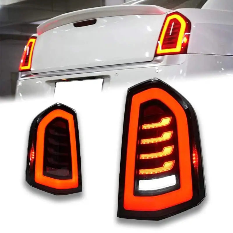 For Chrysler 300 300C LED Taillights Transparent Sequential Turn