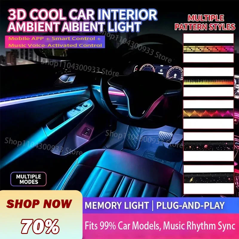 For Audi SQ7 LED Interior Ambient Strip RGB Fiber Optic