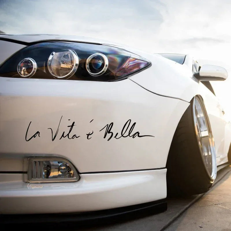 Decals La Vita E Bella Reflective Letters Vinyls Fashion
