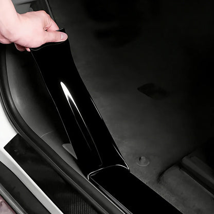 10CM 10M Glossy Black Sticker Paste Protective Strips Door