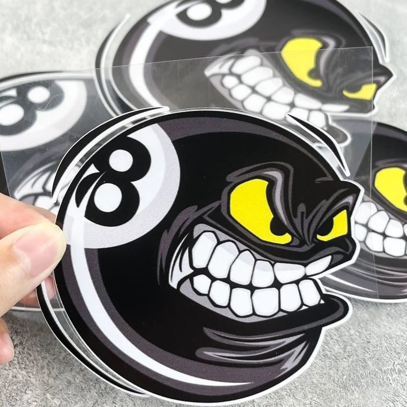 Fierce No Ball Billiards Cartoon Pattern Stickers Window Body