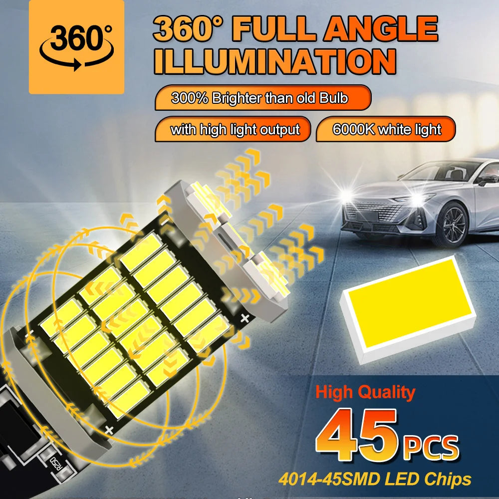 For Mercedes Benz E Class W212 2PCS T15 W16W Reverse 6000K White