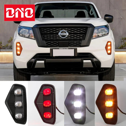 For Nissan Navara 2021 2022 Yellow Drl 12V Daylights Turn Signal