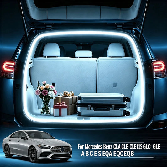 LED Car Trunk Light Strip For Mercedes Benz CLA CLB CLE CLS GLA GLC GLE A B C E S EQA EQC EQB Automatic Trunk Atmosphere