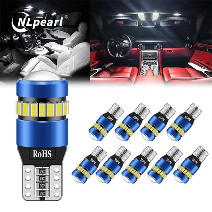 Nlpearl 2PCS W5W T10 Bulbs Canbus No Error Clearance