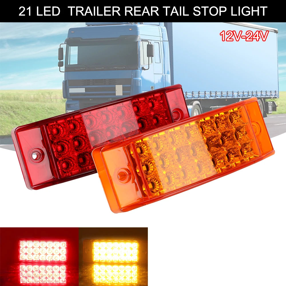 Waterproof Brake Rear Warning Tailight Tail 12V 24V Flowing