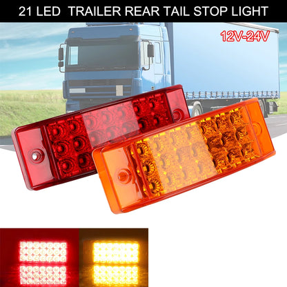 Waterproof Brake Rear Warning Tailight Tail 12V 24V Flowing