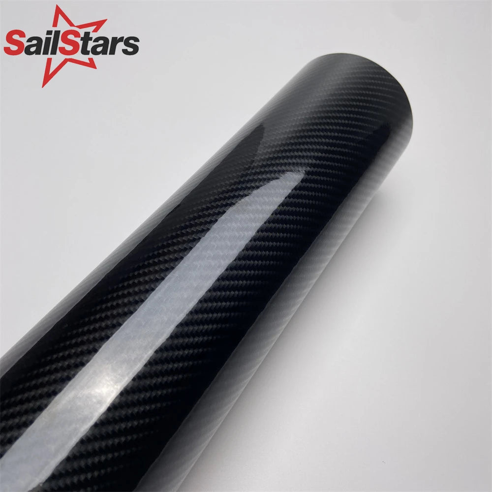 6D Carbon Fiber Glossy Vinyl Wrap Film self-adhesive Black