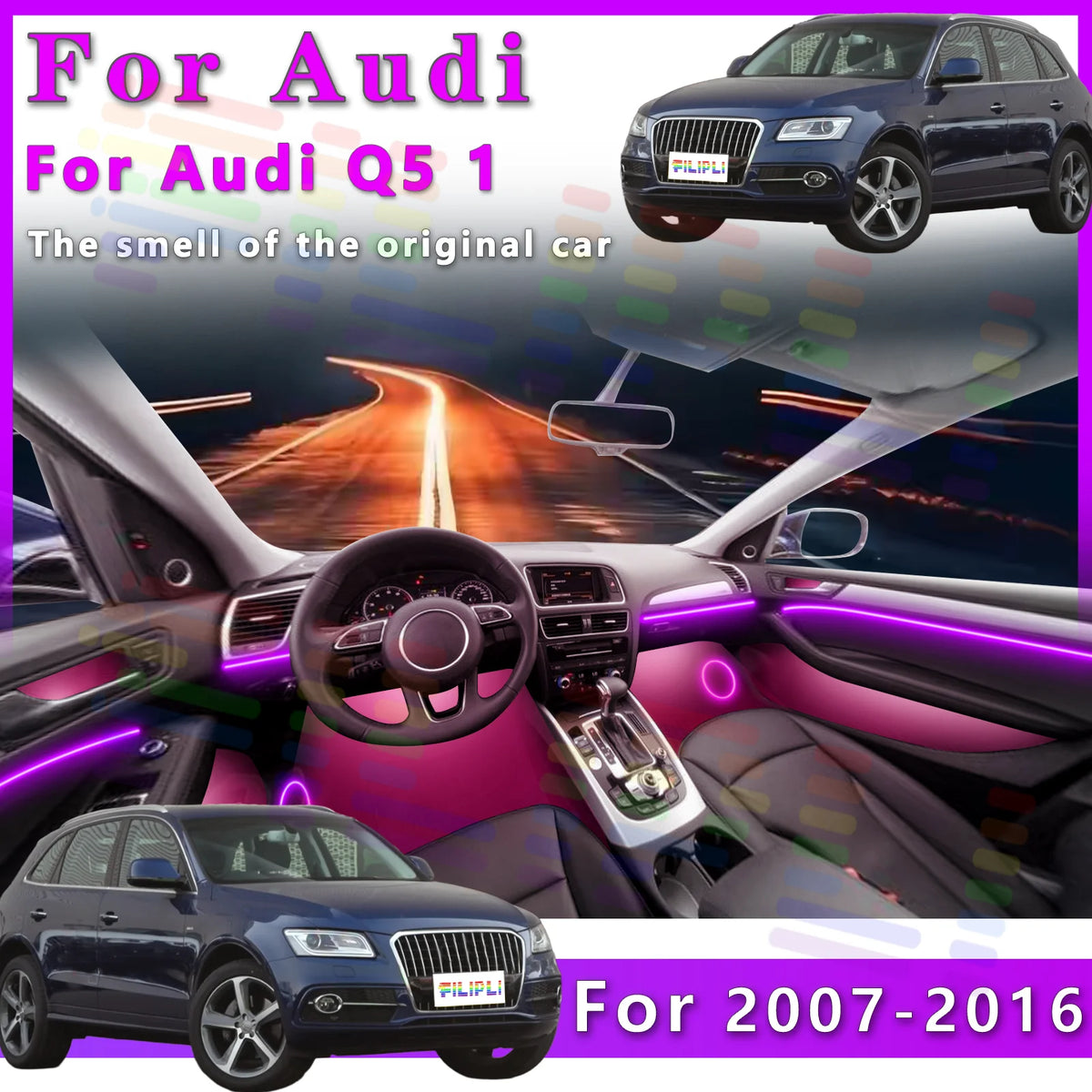 For Audi Q5 2007-2016Y Transform Driving Ambiance Hidden Ambient