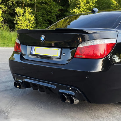For BMW E60 E61 5 Series Mp Gloss Black Rear Bumper Diffuser M