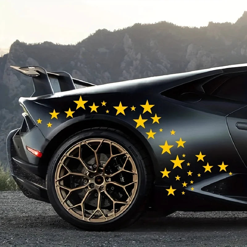 For Jdm 60PCS five-pointed Star Body Stickers Set Racing Side