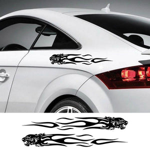 Various Sizes Whole Body Stickers Tiger Flame Graphics Vinyl