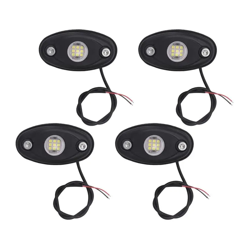 For Off Road sp-4pcs 9LED Super Bright Rock Kit Waterproof Neon