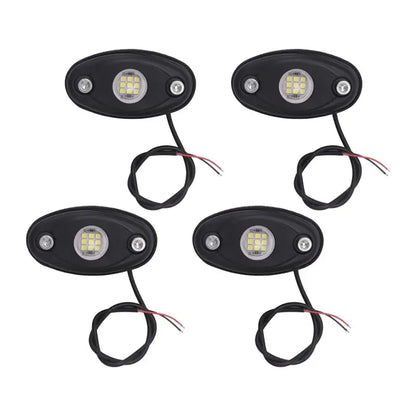 For Off Road sp-4pcs 9LED Super Bright Rock Kit Waterproof Neon