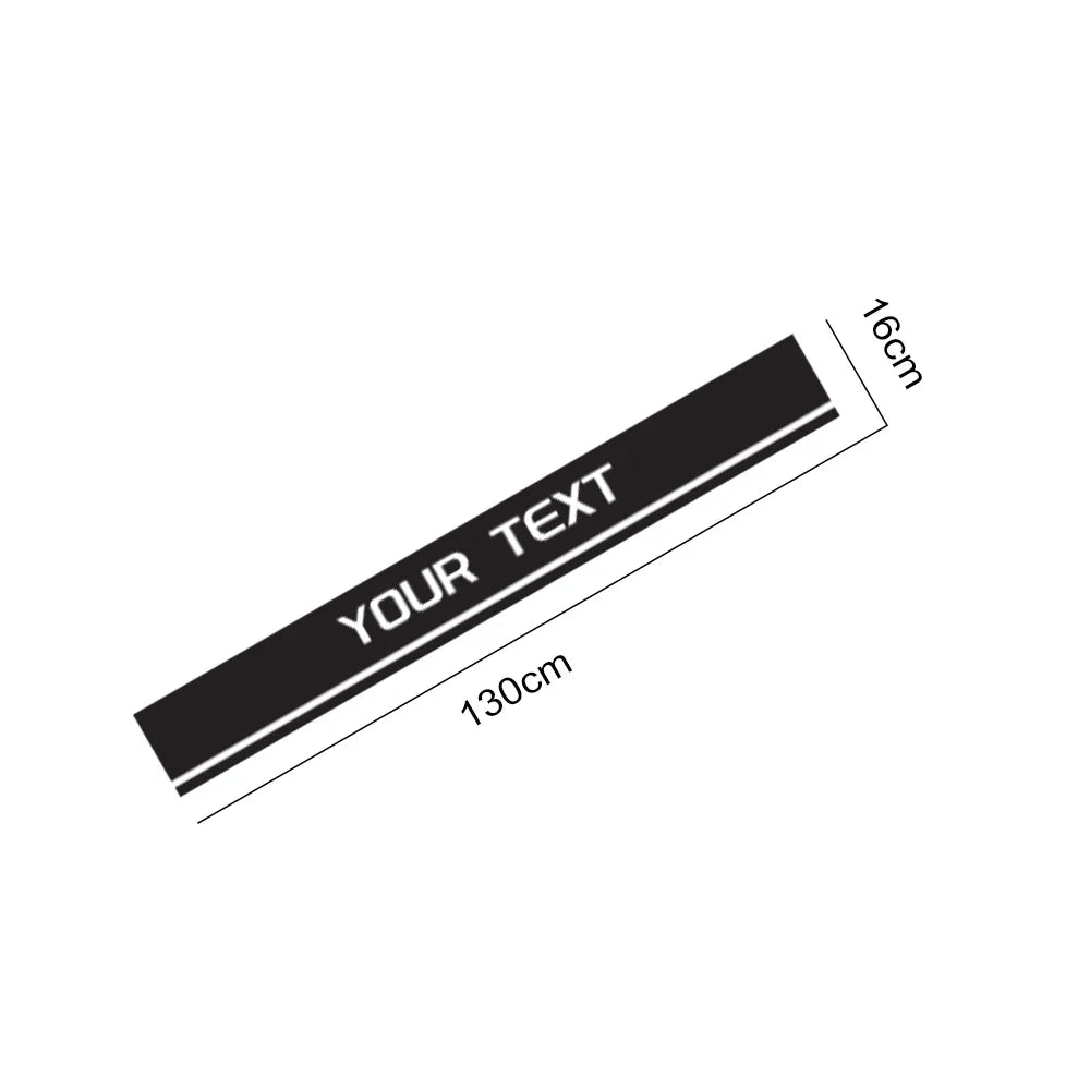 1PCS Custom Text Hood Sticker Personalized Engine Cover Decal