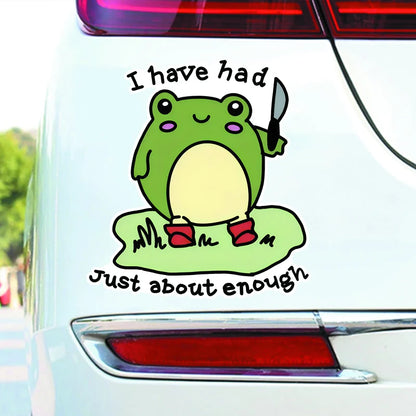 1PC Funny Cute Frog Pattern Sticker Window Bumper External