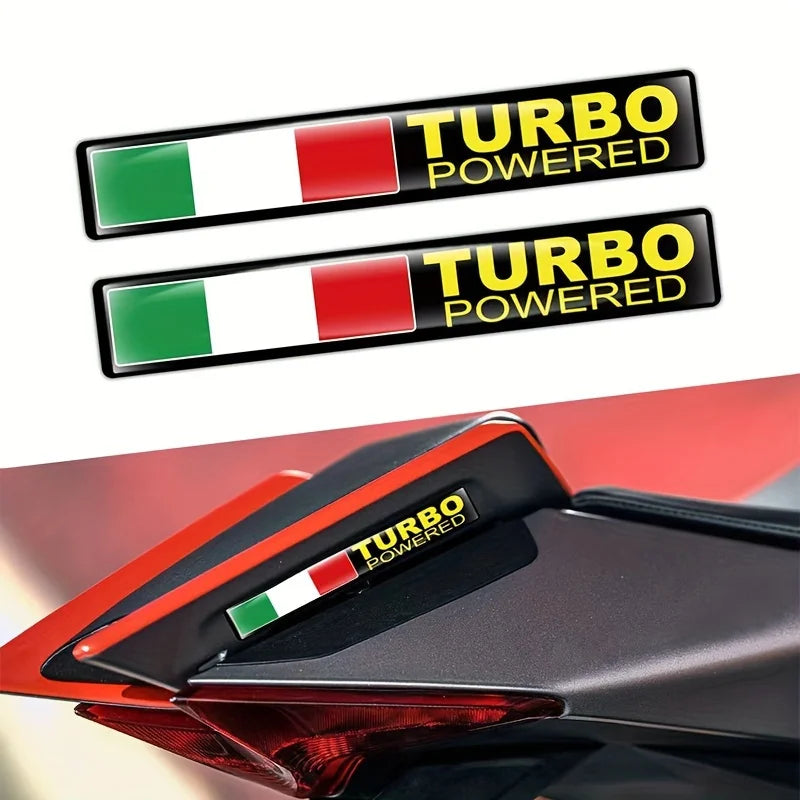 For Motorcycle Motobike 2PCS Italy Limited Edition Flag Sticker