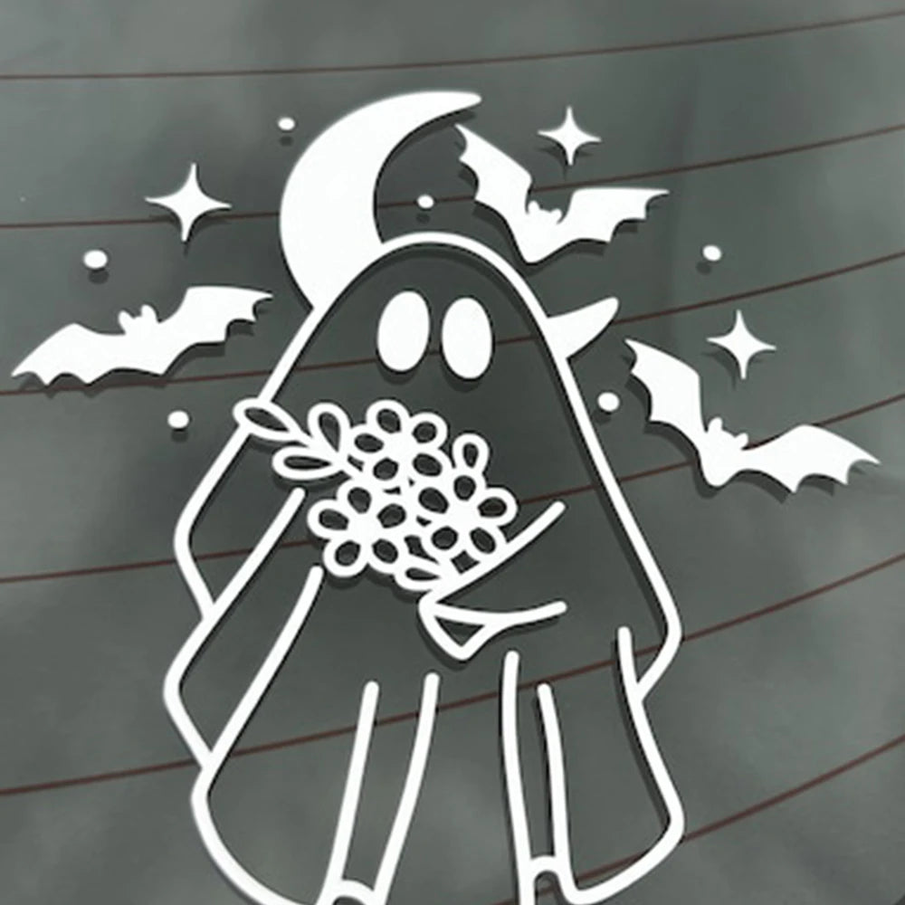Cute Ghost Bat Sticker External Rear Windshield Window Anime