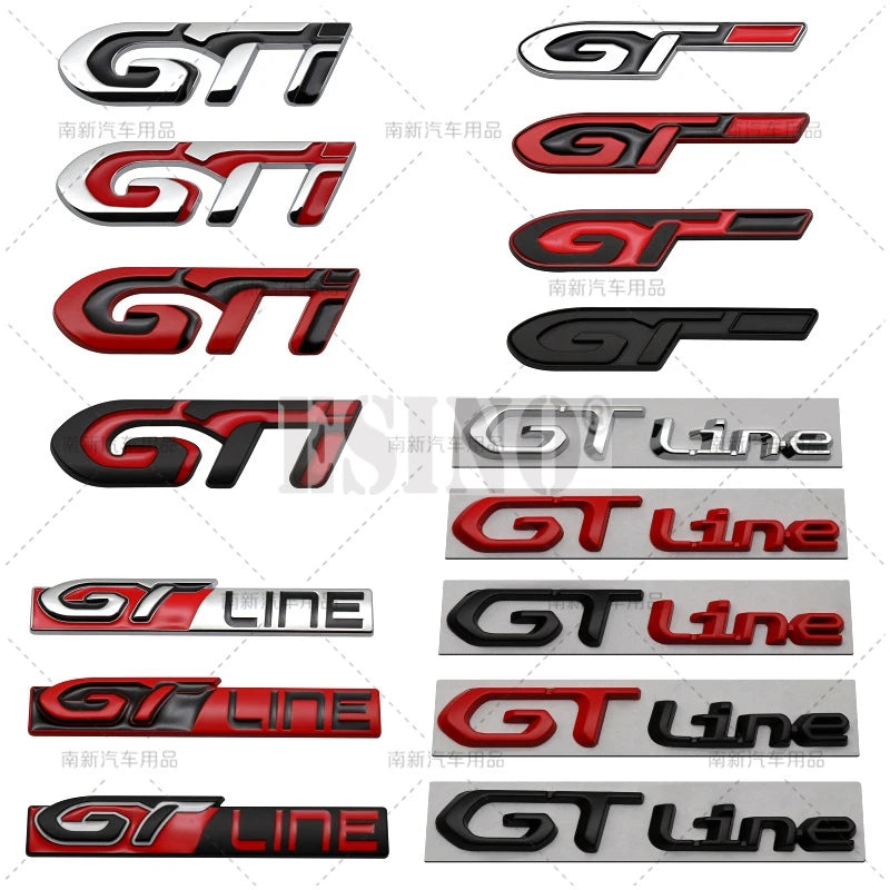 For Peugeot Gt Rcz 308 508 Gt Line 3D Metal Chrome Zinc Alloy
