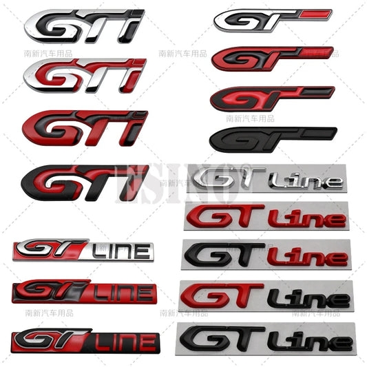 For Peugeot Gt Rcz 308 508 Gt Line 3D Metal Chrome Zinc Alloy