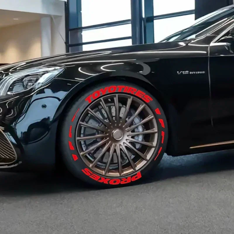 For Racing Tires Of Tire Letter Stickers Toyotires Rubber 3D