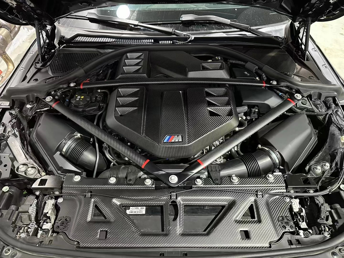 For BMW M2 M3 M4 G87 G80 G82 Dry Carbon Fiber Engine Cover Strut