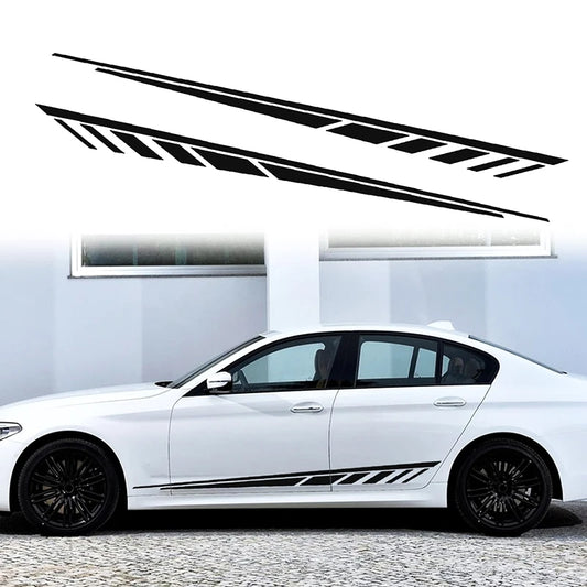 For All 2PCS Body Side Stripe Sticker Vinyl Decal Suitable Trim