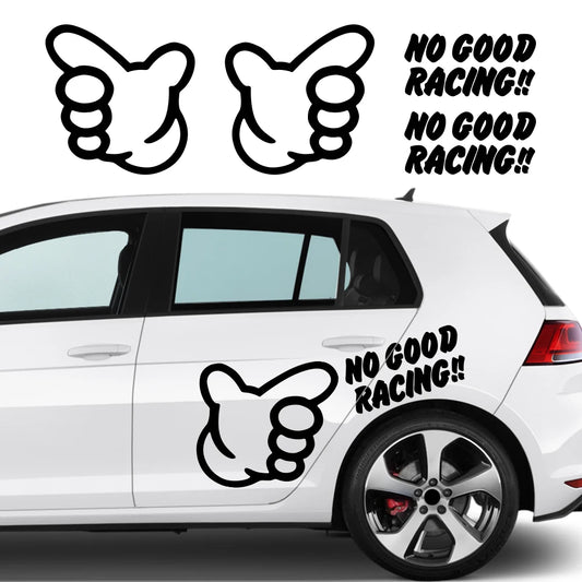 No Good Racing Body Side Sticker Jdm Cartoon Hand