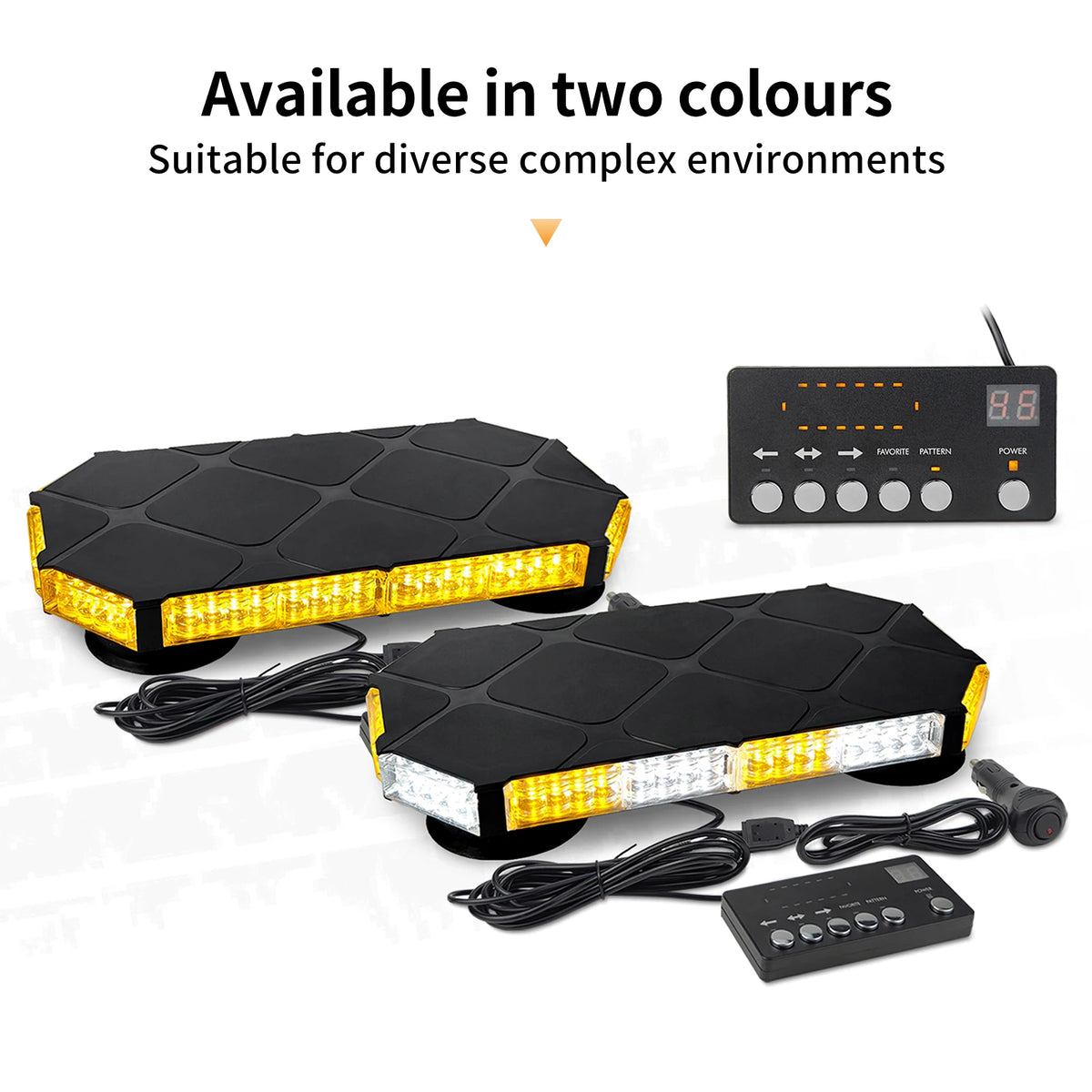 Universal Car Diamond Black Housing 56 LED Roof Strobe Warning Light Ceiling Mount Auto Parts With Remote Control