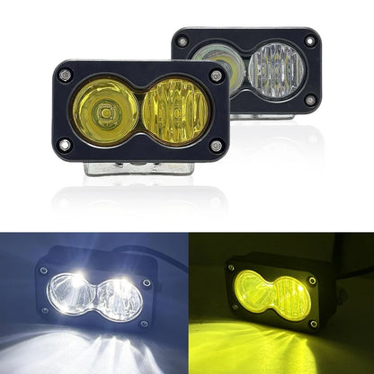For Pickup Motorcycle Spotlight Inch White Yellow Pod Driving