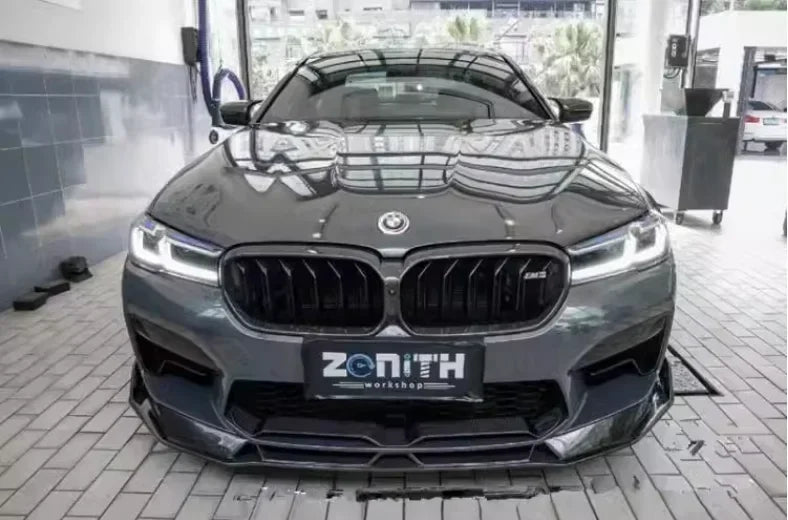For BMW M5 F90 2018-2022 Carbon Fiber Front Bumper Lip Rear