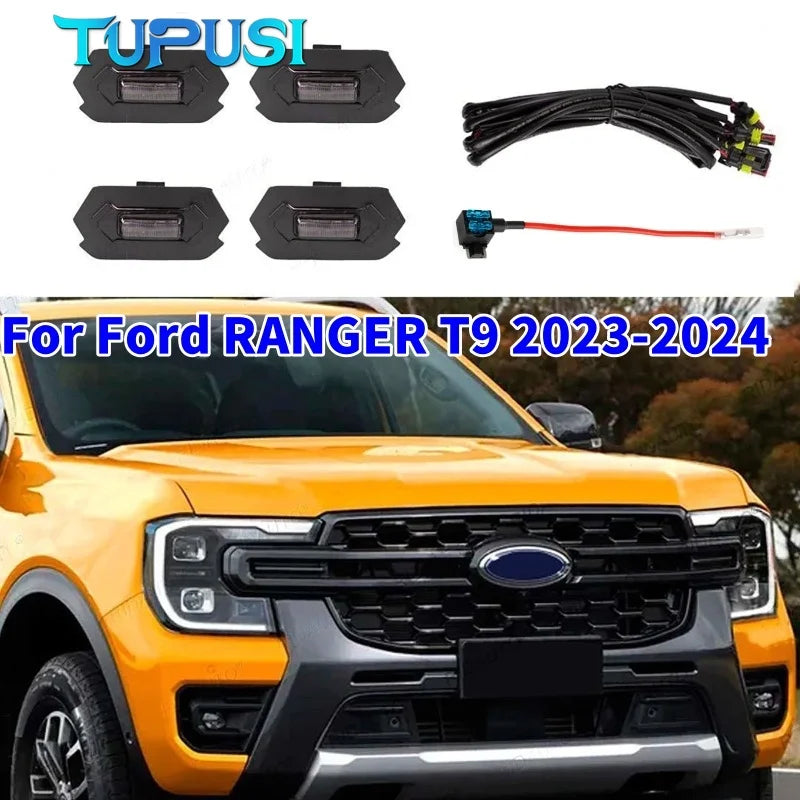 For Ford Ranger Wildtrack T9 2023 Amber White Front Grille