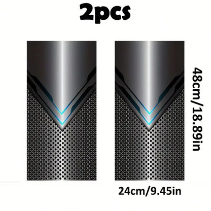 b-pillar 3D v-shape Sport Sticker Removable Metallic Mesh Pattern