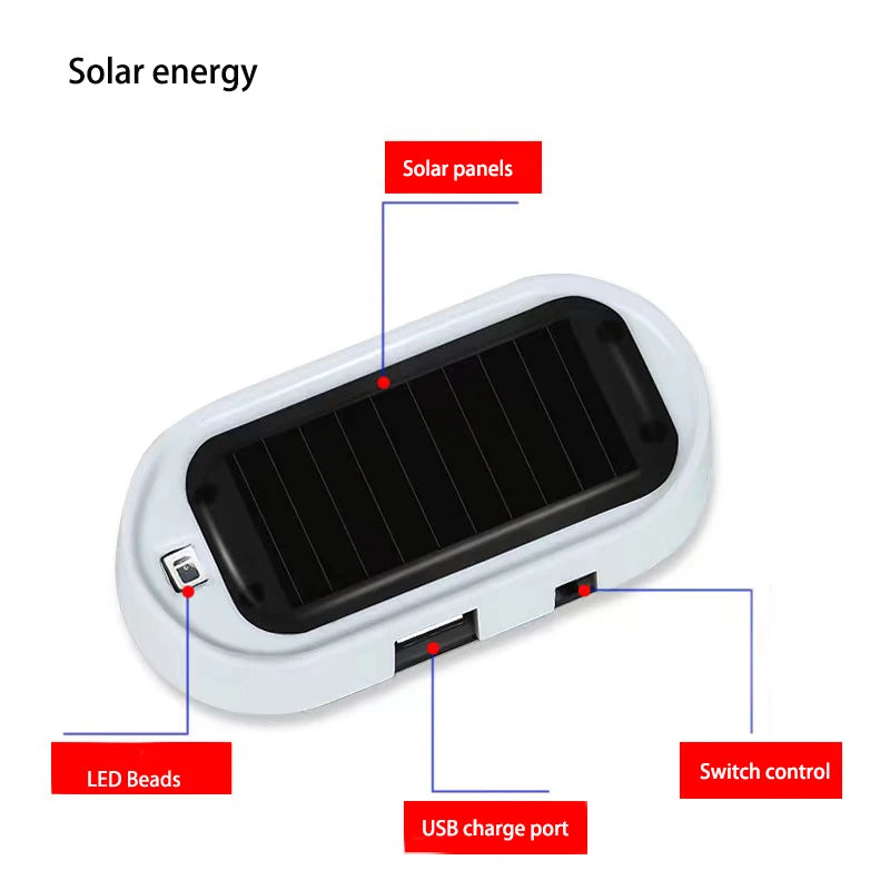 Solar Powered Fake Security Simulated Dummy Alarm Wireless
