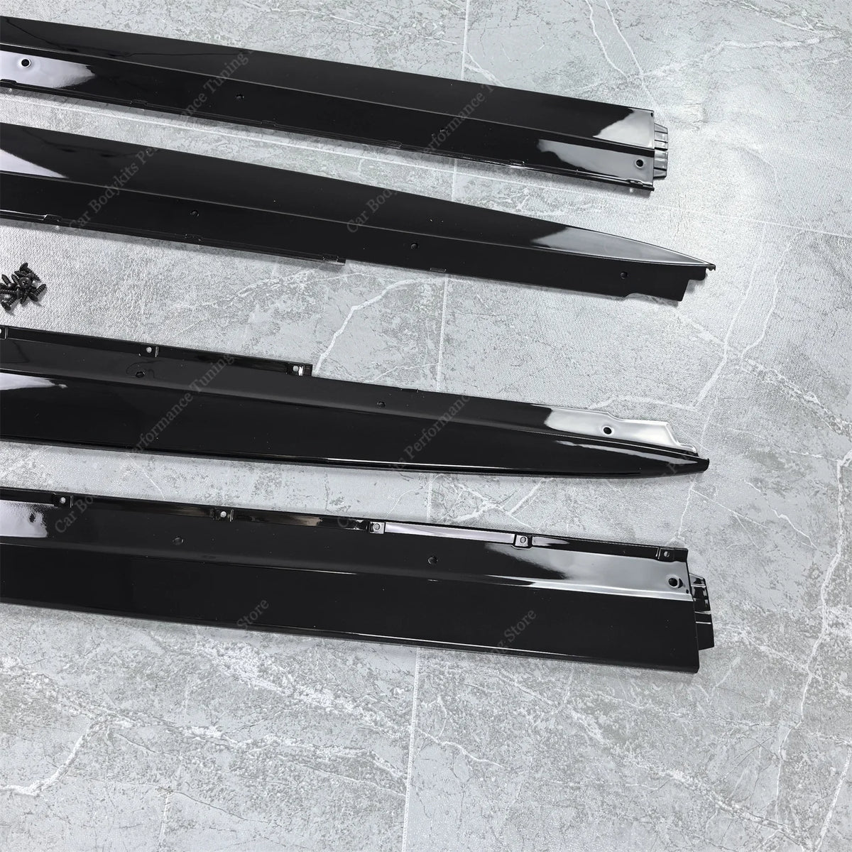 For BMW G30 G31 520I 520D Gloss Black ABS Side Skirts Extension