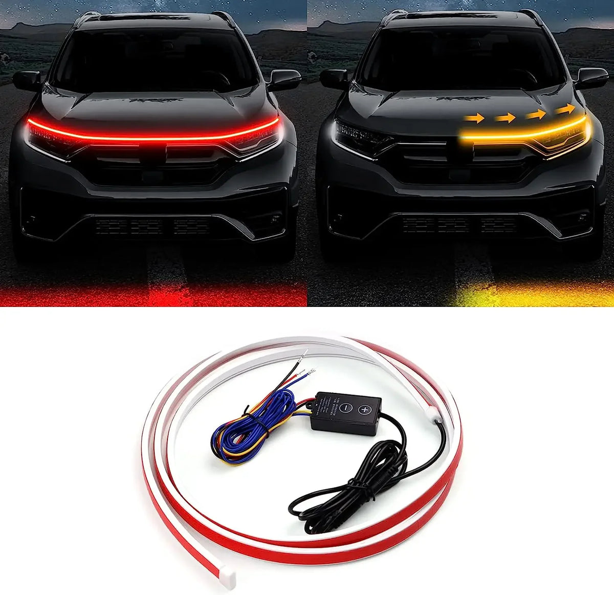 Daytime Running Strip Start Scan Yellow Turn Signal Indicator