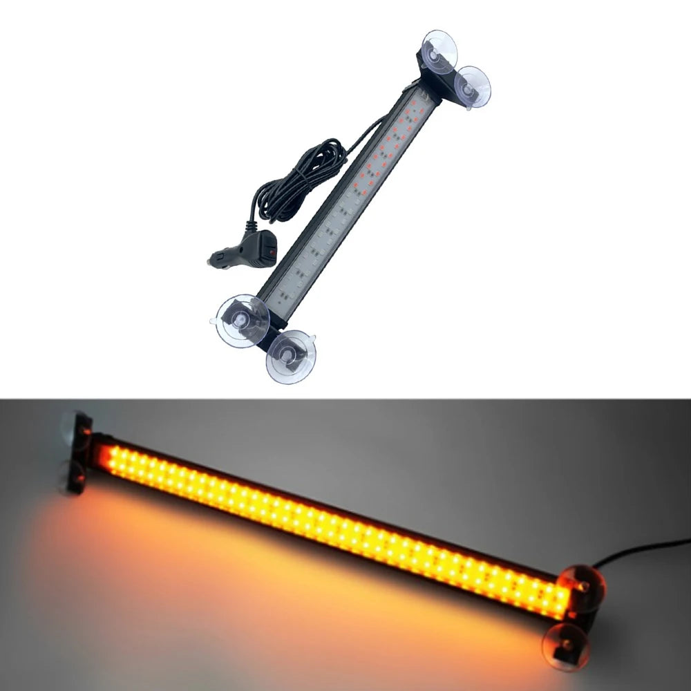 1PC 12v-24v 40LED Windshield Suction Cup Flashing Power Cord