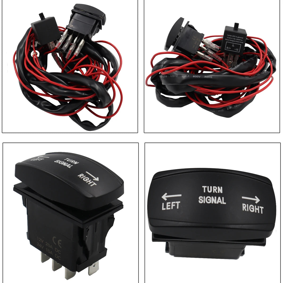 Utv Turn Signal Kit ATV Street Legal Rocker Switch