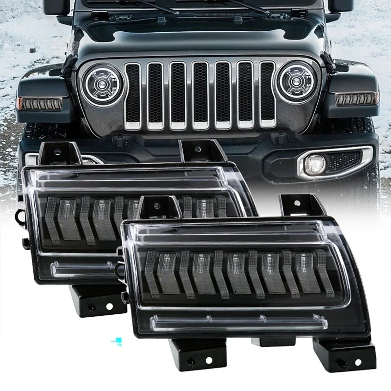For Jeep Wrangler Jl 2018-2019 2PCS Fender Dynamic Turn Signal