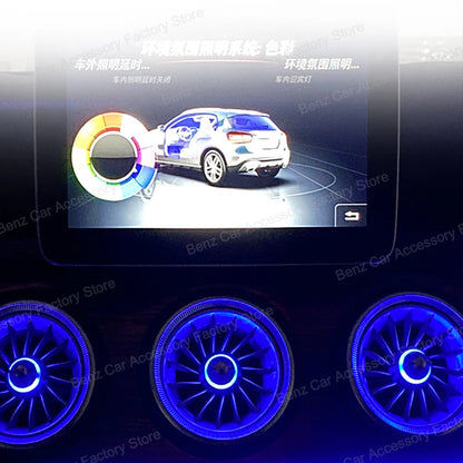 For Mercedes-Benz Amg A B Cla 12-color Air Vent Turbine