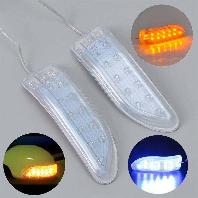 1-2pcs Turn Signal 13LED Rearview Mirror Warning anti-collision