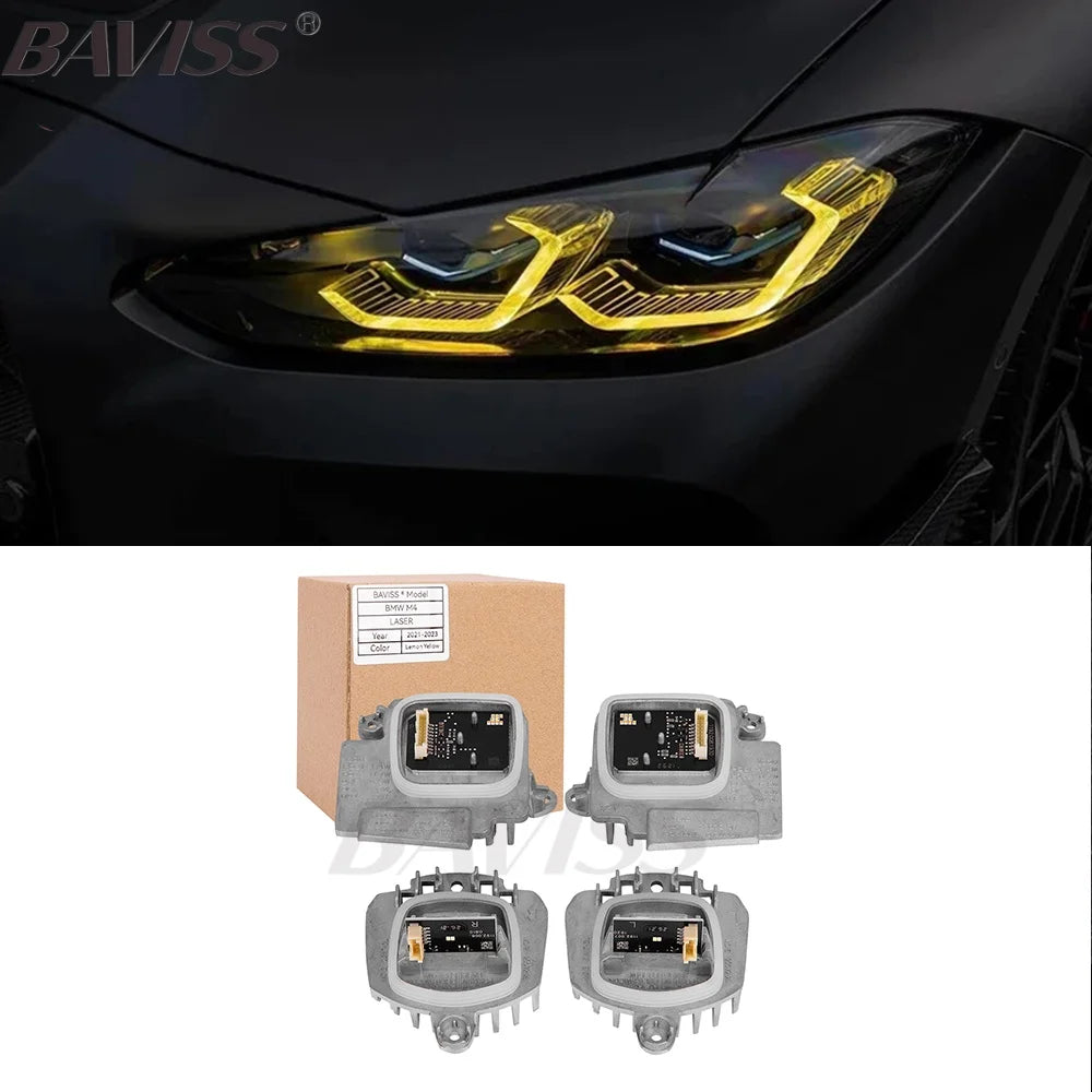 For BMW M3 M4 G22 G23 Yellow Lemon Laser Headlight Drl Modules
