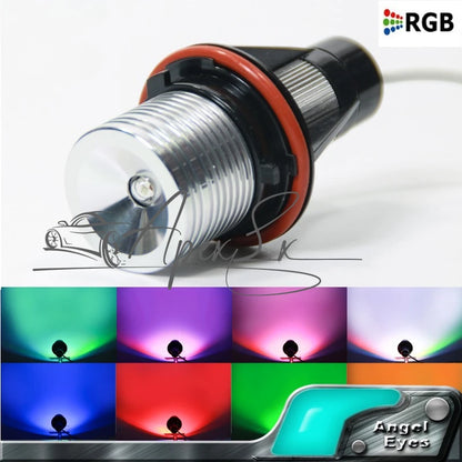 For BMW E39 E60 E87 E61 Marker Angel Eye Bulb 5W RGB Ir Remote