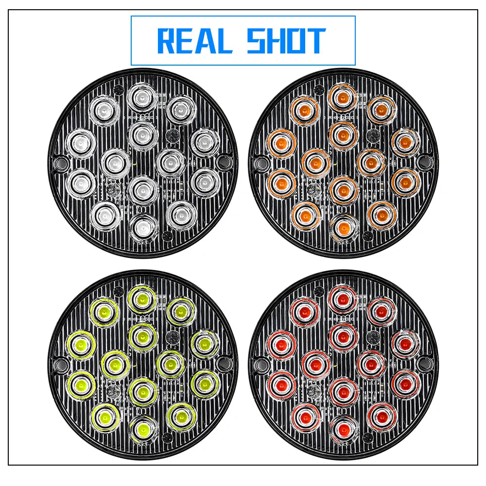 Inch Round Tail Emergency Marker Truck Flash Warning Strobe