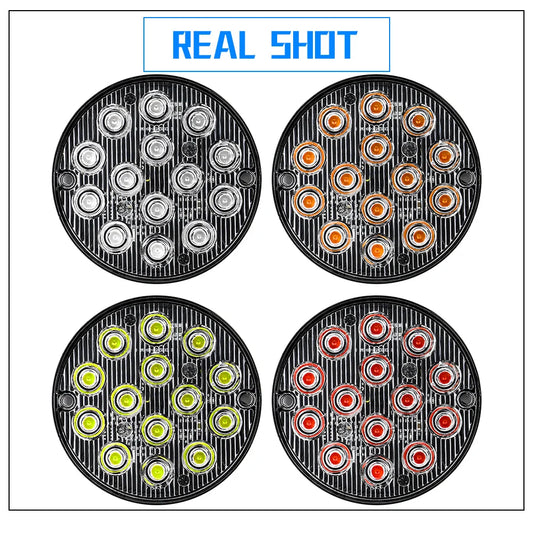 Inch Round Tail Emergency Marker Truck Flash Warning Strobe