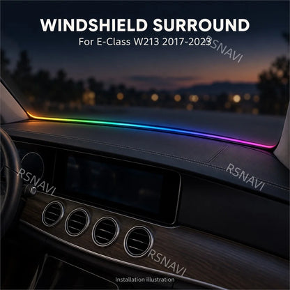 For Mercedes-Benz E-Class W213 2017-2023 Front Color Flow Dash